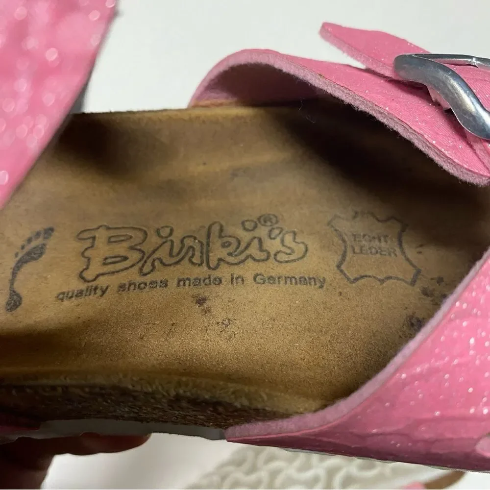 Birkenstocks Birki Rio pink sparkle kids girl toddler strap sandal 210/ 33/ 2.5